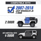 Side Steps for 2007-2018 Jeep Wrangler JK JKU 2 Doors | Yzona